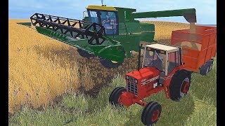 Трактор и Комбайн собирают урожай на Ферме - Мультики про машинки