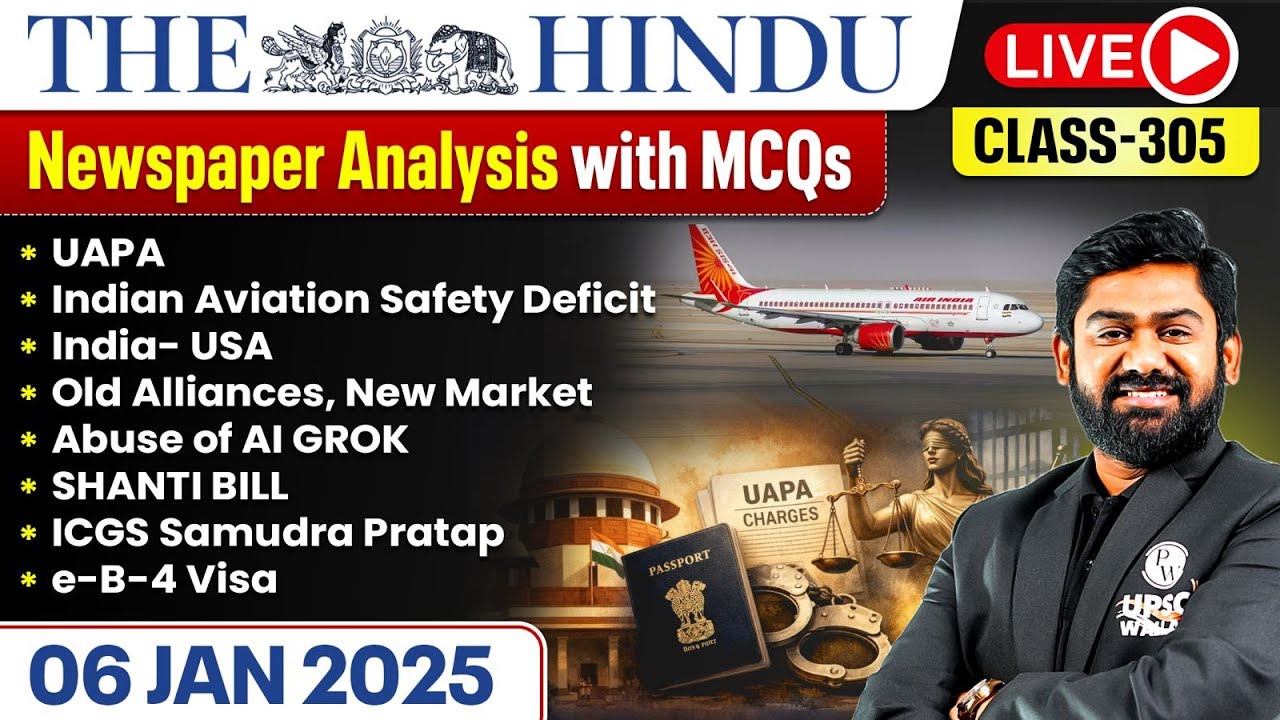 The Hindu Analysis - 6th January | The Hindu Newspaper Today with MCQs | Aasim Sir