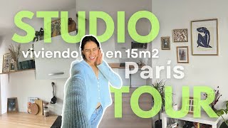 Me mudé a París y esto pasó... 😱 Tour de mi mini estudio de 15m2 | ¿Cuánto pago? ¿Cómo lo encontré?