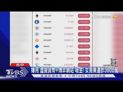   嫌用 虛擬貨幣 博弈網站 吸金 女房東遭詐3600萬 TVBS新聞 TVBSNEWS01