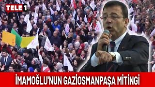 Gaziosmanpaşa'da atılan sloganlar Ekrem İmamoğlu'nun konuşmasını kesti