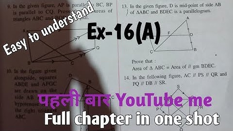 Area Theorems ||class 9 icse || Selina concise||Ex-16A|| chapter 16|| mathematics
