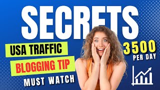 USA Traffic on Blogger Website | Easy Keywords | Increase Website Traffic | SEO Optimization