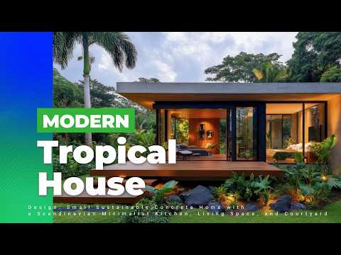 Modern Tropical House Design: Small Sustainable Concrete