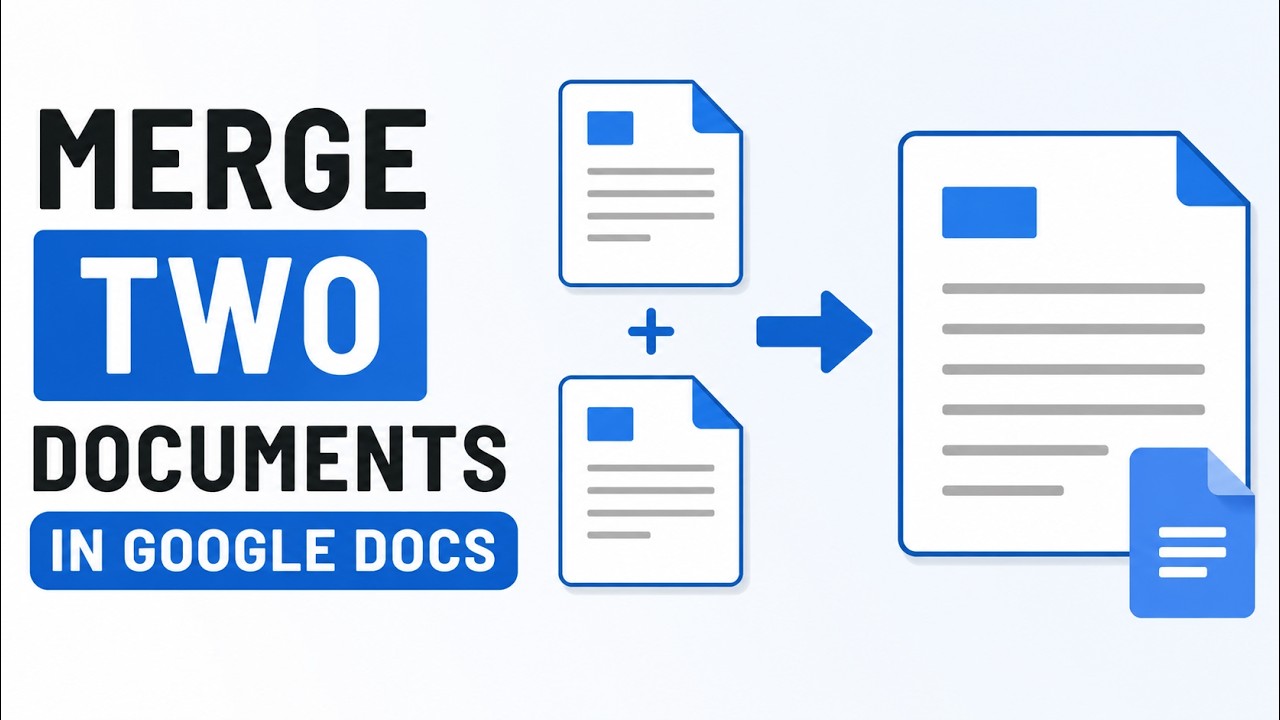How to Merge Two Documents in Google Docs | Easy Google Drive Trick ...