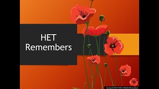 Helen E Taylor School Remembrance Day 2020 Virtual Assembly