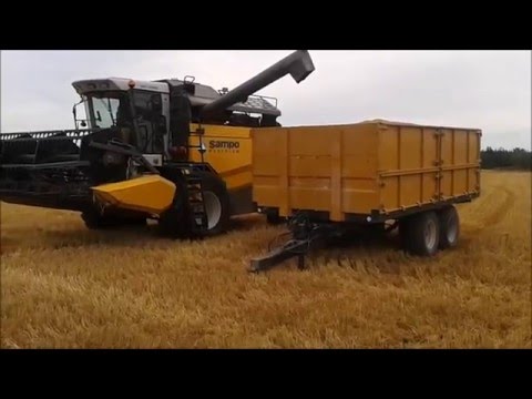 2013 threshing of barley with a Sampo 3045
