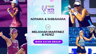 Aoyama/Shibahara vs. Melichar-Martinez/Perez | 2023 WTA Finals Group Stage | WTA Match Highlights