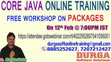 Packages Online Training by Mr. Nagoor Babu Free Workshop on 12th Feb @7:00PM IST