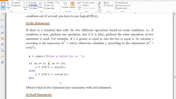 MATLAB - 10 - IF-Else Statement