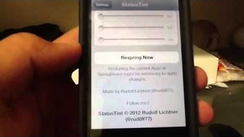 StatusTint - Change The Color Of Your iDevices Status Bar!