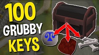 Loot from 100 Grubby Keys in the New Forthos Dungeon! [OSRS]