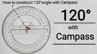 How to construct 120degree angle with campass by RGBT Mathematics  162 views 2 months ago 1 minute, 11 seconds