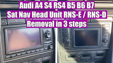How to remove CD Radio Sat Navigation Head Unit RNS-E / RNS-D Audi A3 8L, A4 S4 RS4 B5 B6 B7, A8 D2
