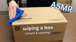 Wiping a box w/ a microfiber cloth. SLOW & SOOTHNG SOUNDS. (no talking) #asmr #relax #asmrcleaning