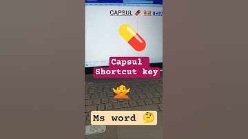 Capsul Ms Word Shortcut Tricks #shorts #virlshort #computer #tranding #tricks