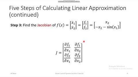 Linear Control Systems Lectures 5 and 6 Linear Approximation of Nonlinear Systems