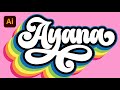 How to Make Vibrant Colorful Retro Text in Illustrator!