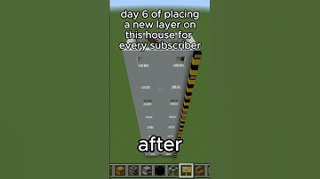 day 7 of placing a new layer on this house for every sub #minecraft #minecraftshorts #challenge