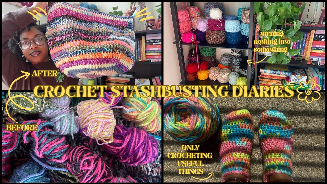 STASH BUSTING DIARIES// (ONLY CROCHETING USEFUl THINGS)#crochet #crochetpattern#crochetprojects