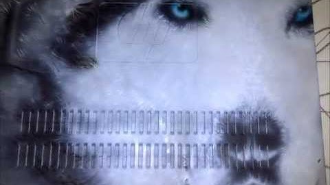 Airbrushed Wolf Computer Casing Step by Step