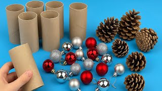 😍 GENIUS! Look What I Did With Toilet Paper Rolls and Pine Cones!