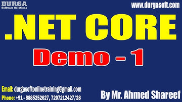 .NET CORE tutorials || Demo - 1 || by Mr. Ahmed Shareef On 24-08-2023 @7:30PM IST