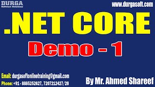 .NET CORE tutorials || Demo - 1 || by Mr. Ahmed Shareef On 24-08-2023 @7:30PM IST screenshot 5