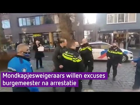 Mondkapjesweigeraars willen excuses van burgemeester, maar kunnen daar naar fluiten