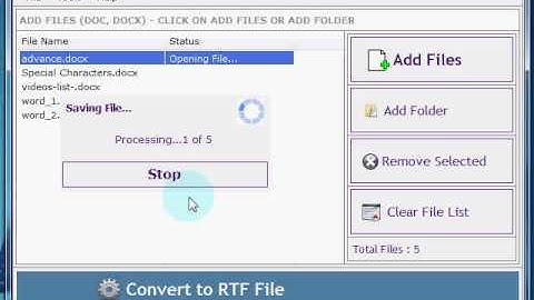 How to Convert Format of Multiple MS Word Files from DOCX to RTF