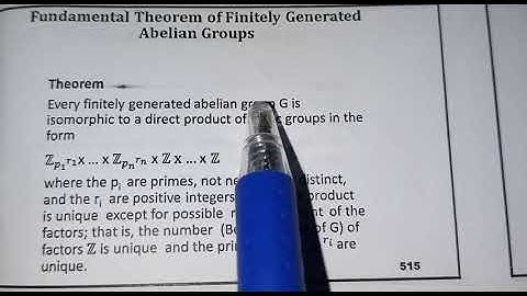 #47 MTH633 Group Theory (Fundamental Theorem of Finitely Generated Abelian Groups)
