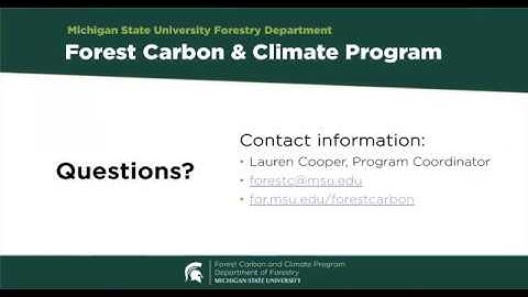 Informational Session on the Graduate Certificate in Forest Carbon Science, Policy, and Management
