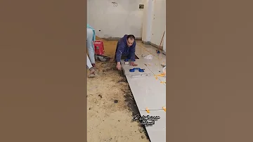 كيفيه طريقه تركيب البورسلين الاحجام الكبيره بمنتهى السهوله 