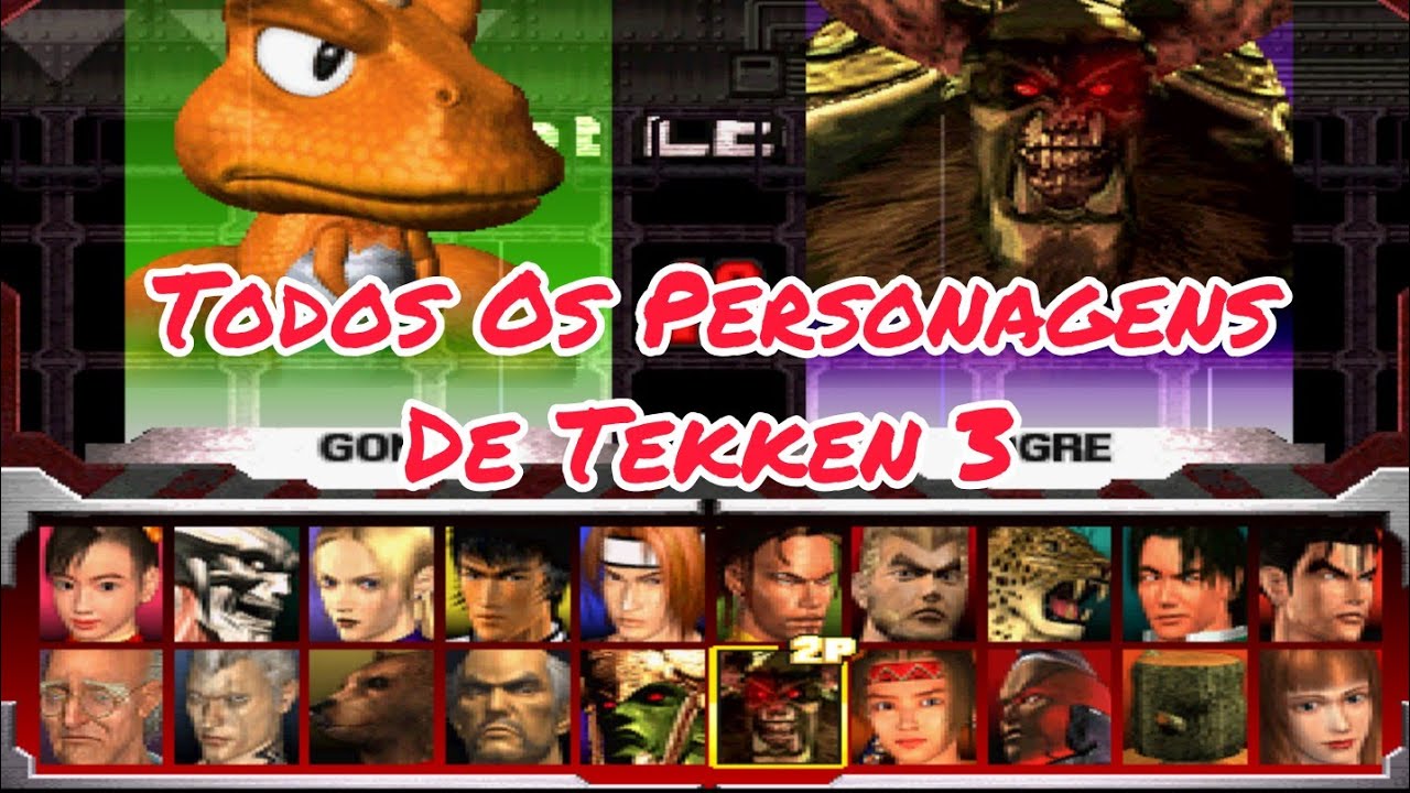 Todos Os Personagens De Tekken 3 (PS1) 