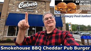 Culver&#39;s New Smokehouse BBQ Cheddar Pub Burger Review | Double | Joe is Hungry 🧀🍔🧀🍔