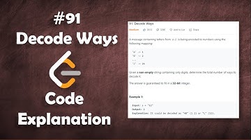 Decode Ways | Live Coding with Explanation | Leetcode #91