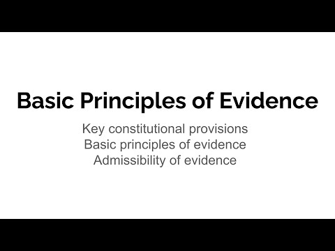 Law of Evidence