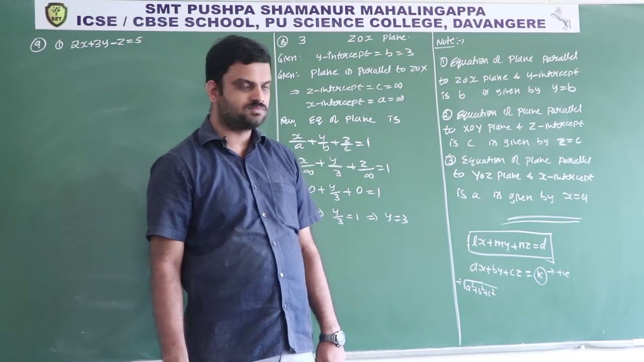 SPSMR – Best PU Science College in Davanagere 09  Three Dimensional Geometry
