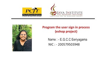 Web Project Task 03 | eshop web application | Java Institute | 1st Year | E.G.C.C Eeriyagama
