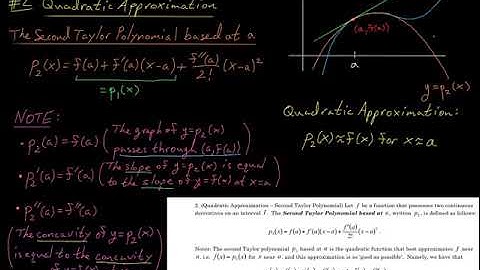 Taylor Polynomials   #2 Quadratic Approximation
