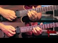 My green neighbour destrage  guitar tutorial with matteo di gioia and ralph salati