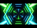 4K 100% Royalty-Free Stock Footage | Cool Green Hexagon Tunnel Through Display | No Copyright Video
