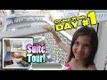 TWO STORY ROOM TOUR!! Royal Caribbean ALLURE OF THE SEAS Crown Loft Suite! [CRUISE WEEK DAY 1]