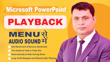 How to Inser Audio Sound in  PowerPoint Slide | Bookmark, Trim | Fade in  Fade Out | Loop | Playback