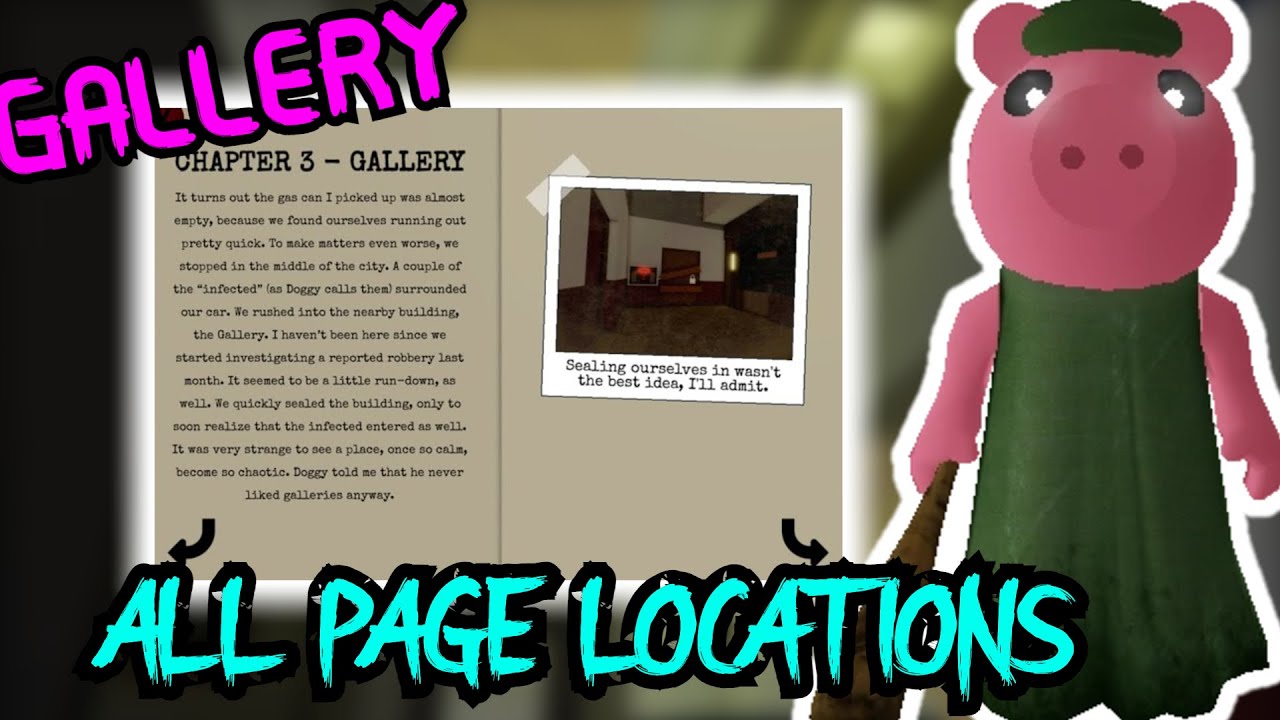 ALL GALLERY PAGE LOCATIONS - ROBLOX PIGGY BOOK 1 CHAPTER 3 - YouTube