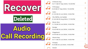 How To Recover Deleted Audio Call Recording | Restore Audio Call Record