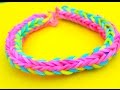 Bracelet DOUBLE CROSS FISHTAIL élastiques RAINBOW LOOM - Pour débutant et en fançais