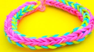 Bracelet DOUBLE CROSS FISHTAIL élastiques RAINBOW LOOM - Pour débutant et en fançais