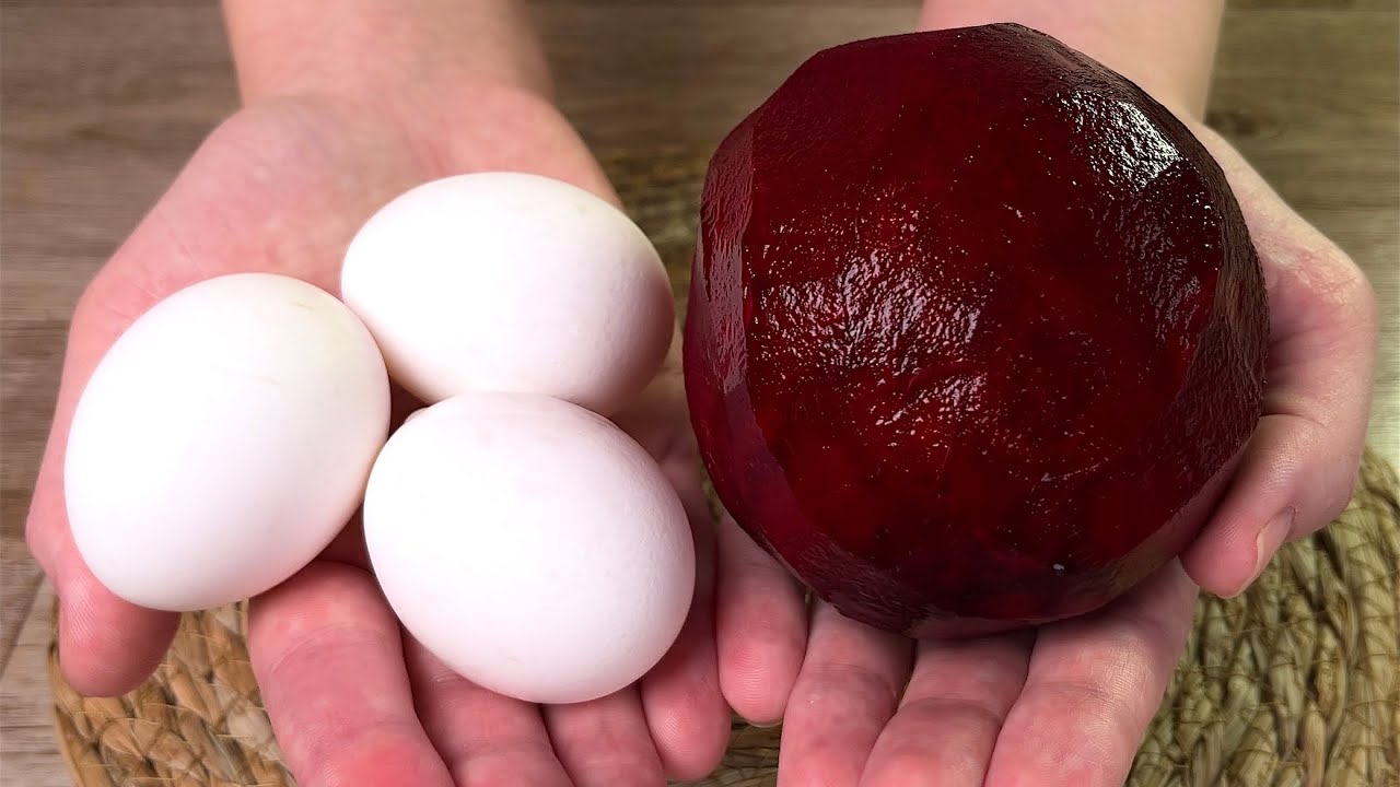 Just Mix Beetroot and Eggs! An easy dinner recipe! Delicious and quick.
