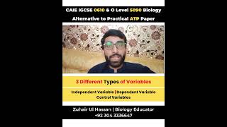 Different Types of Variable in Biology ATP Paper | 5090 &amp; 0610 Biology | Alternative to Practical